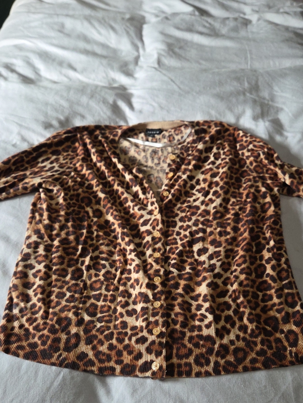 torrid Leopard Print Sweater in Brown and Tan